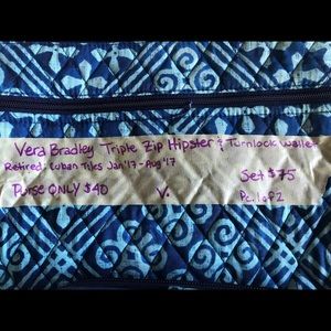 Retired Vera Bradley Cuban Tiles Set
